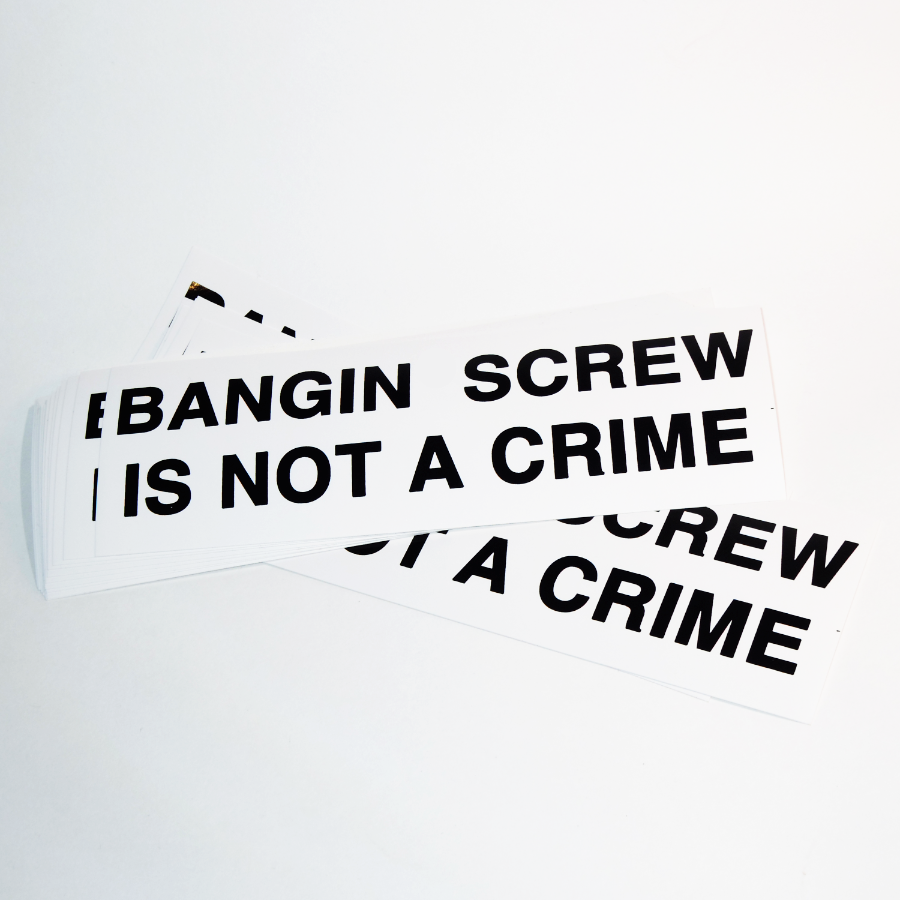 Bangin Screw is Not a Crime bumper stickers (x3)